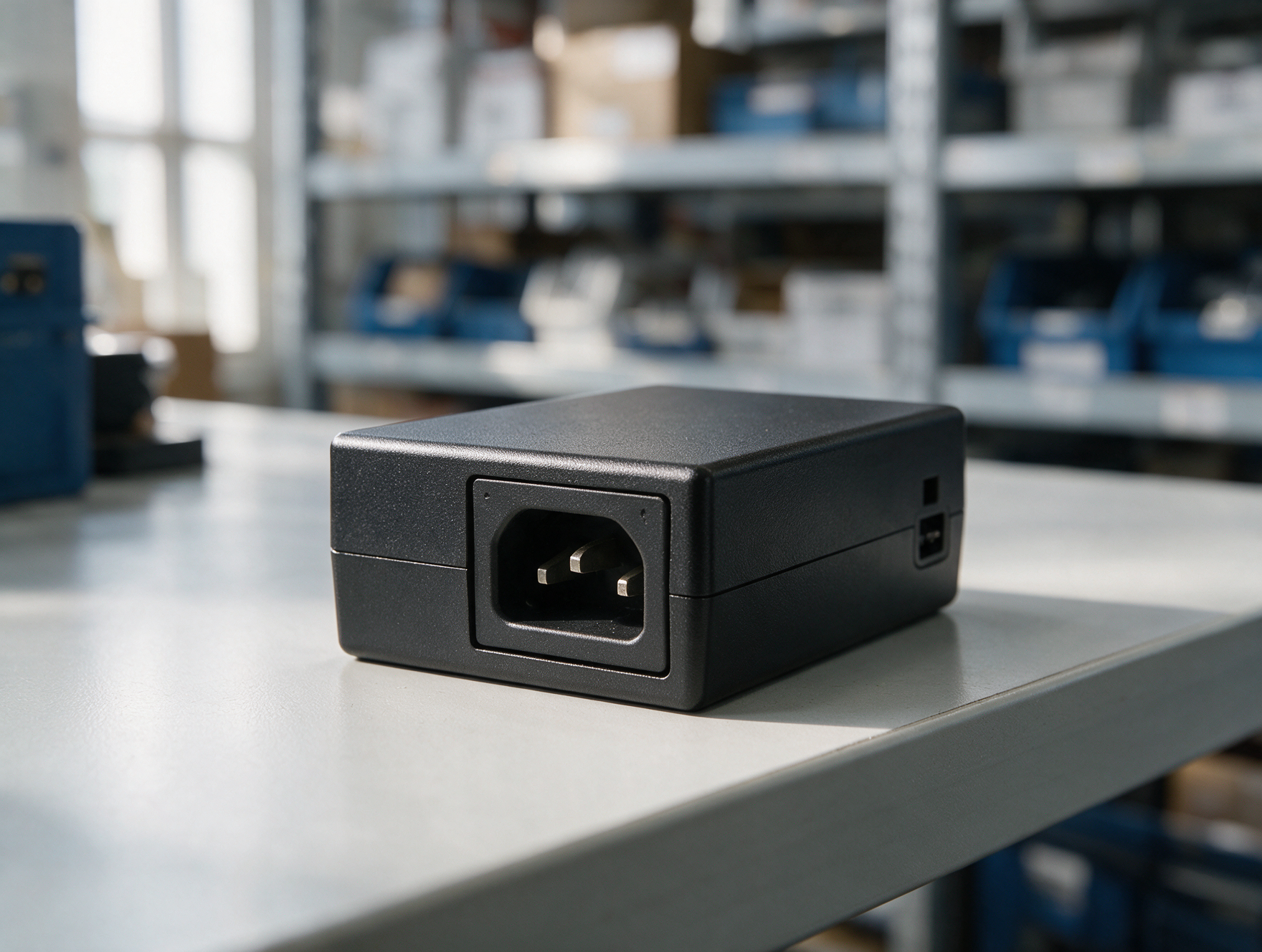 Bloc d'alimentation secteur pour lecteur RFID Zebra RFD40 en zone d'inventaire